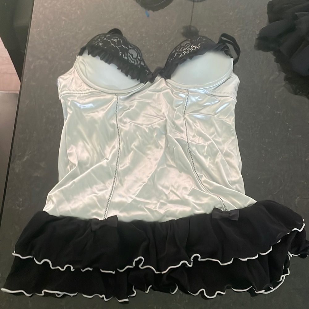 Silver medium lingerie top